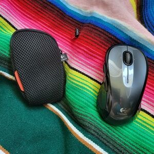 Logitech Black M510 Wireless Bluetooth Mouse with Padded Mesh Case